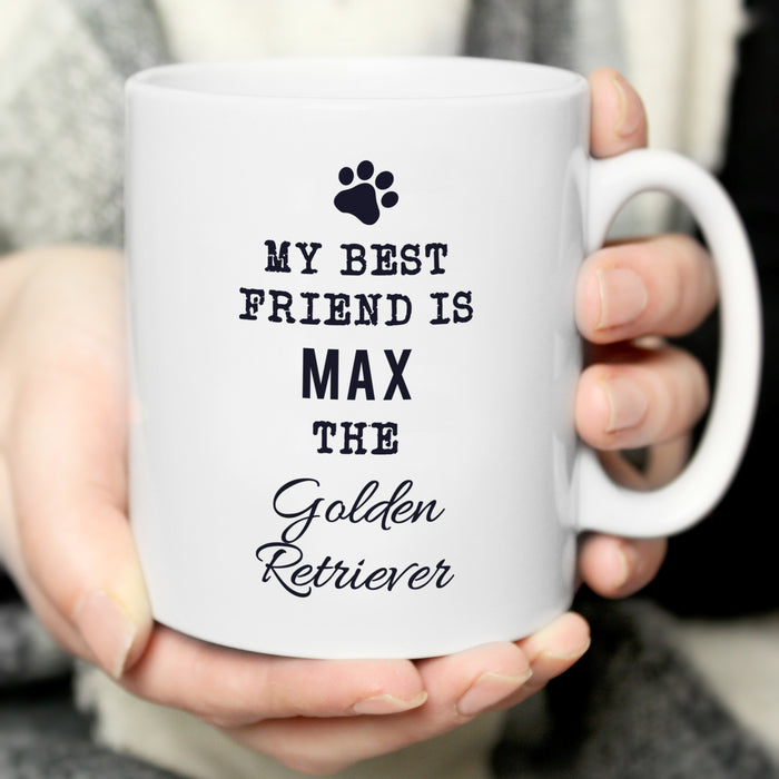 Personalised Paw Print Dog Breed Mug - The Gift Cabin UK