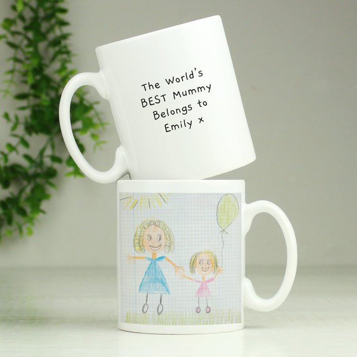 Personalised Childrens Drawing Photo Upload Mug - The Gift Cabin UK