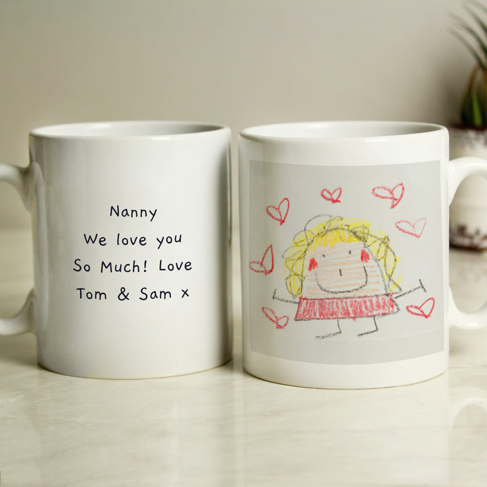 Personalised Childrens Drawing Photo Upload Mug - The Gift Cabin UK