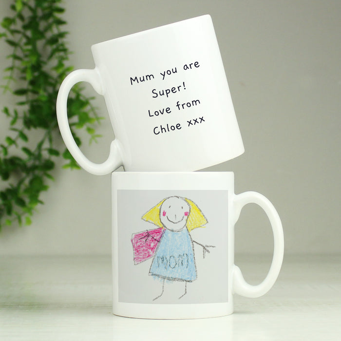 Personalised Childrens Drawing Photo Upload Mug - The Gift Cabin UK