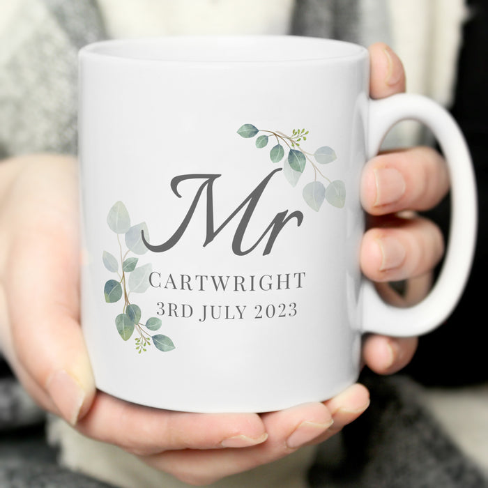 Personalised Botanical Mr Mug - The Gift Cabin UK