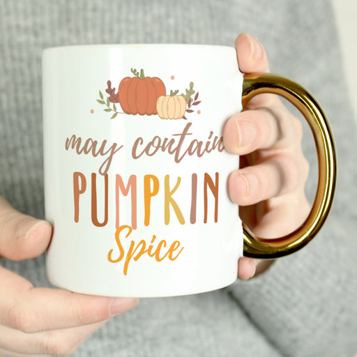 Personalised Pumpkin Spice Gold Handle Mug - The Gift Cabin UK