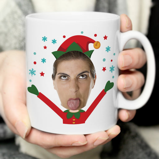 Personalised Photo Upload Christmas Elf Mug - The Gift Cabin UK