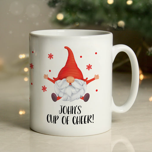 Personalised Red Gonk Christmas Mug - The Gift Cabin UK