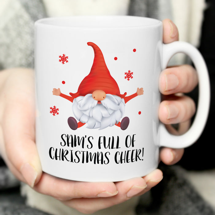 Personalised Red Gonk Christmas Mug - The Gift Cabin UK