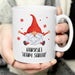 Personalised Red Gonk Christmas Mug - The Gift Cabin UK