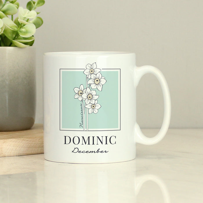 Personalised Birth Flower Mug - The Gift Cabin UK