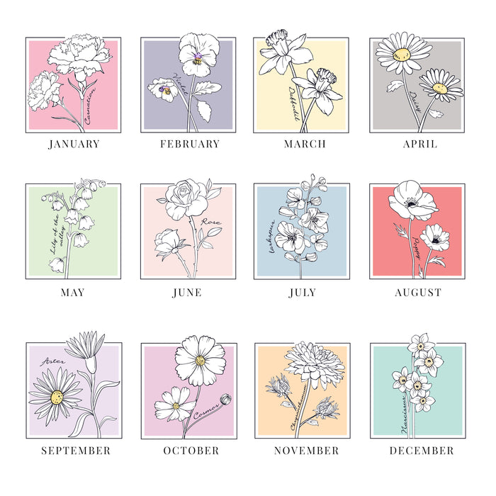 Personalised Birth Flower Mug - The Gift Cabin UK