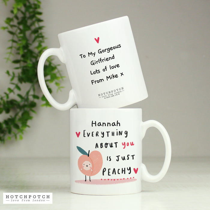 Personalised Hotchpotch Peachy Mug - The Gift Cabin UK