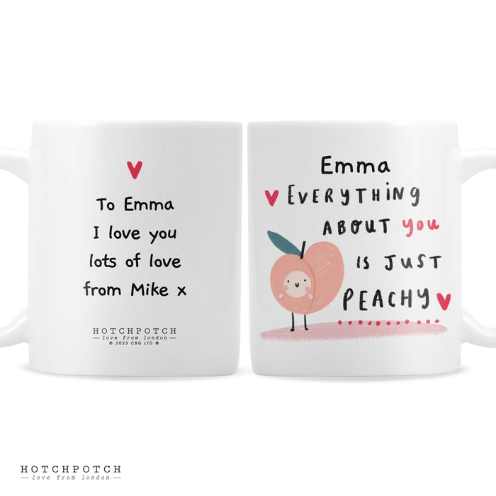 Personalised Hotchpotch Peachy Mug - The Gift Cabin UK