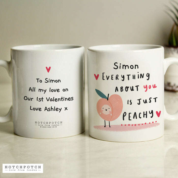 Personalised Hotchpotch Peachy Mug - The Gift Cabin UK