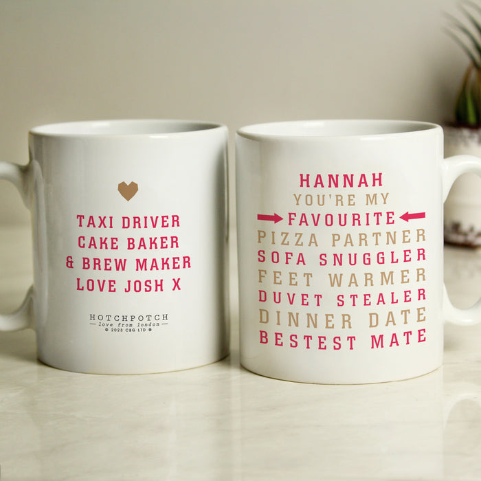 Personalised Hotchpotch My Favourite Mug - The Gift Cabin UK