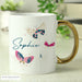 Personalised Hotchpotch Butterfly Gold Handle Mug - The Gift Cabin UK