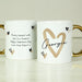 Personalised Hearts Gold Handled Mug - The Gift Cabin UK