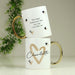 Personalised Hearts Gold Handled Mug - The Gift Cabin UK