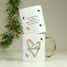 Personalised Hearts Gold Handled Mug - The Gift Cabin UK