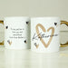 Personalised Hearts Gold Handled Mug - The Gift Cabin UK