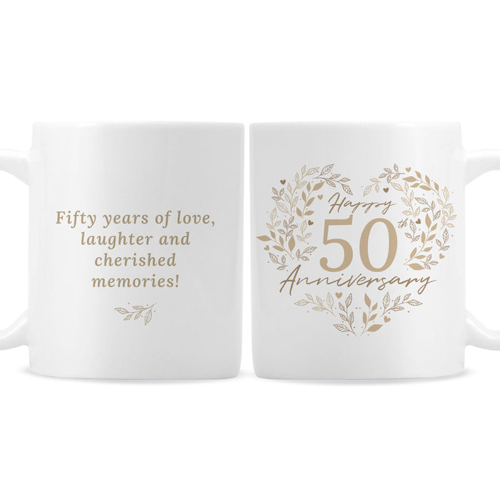 Personalised 50th Golden Wedding Anniversary Mug - The Gift Cabin UK