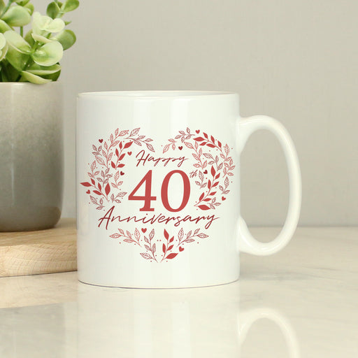 Personalised 40th Ruby Wedding Anniversary Mug - The Gift Cabin UK