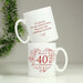 Personalised 40th Ruby Wedding Anniversary Mug - The Gift Cabin UK