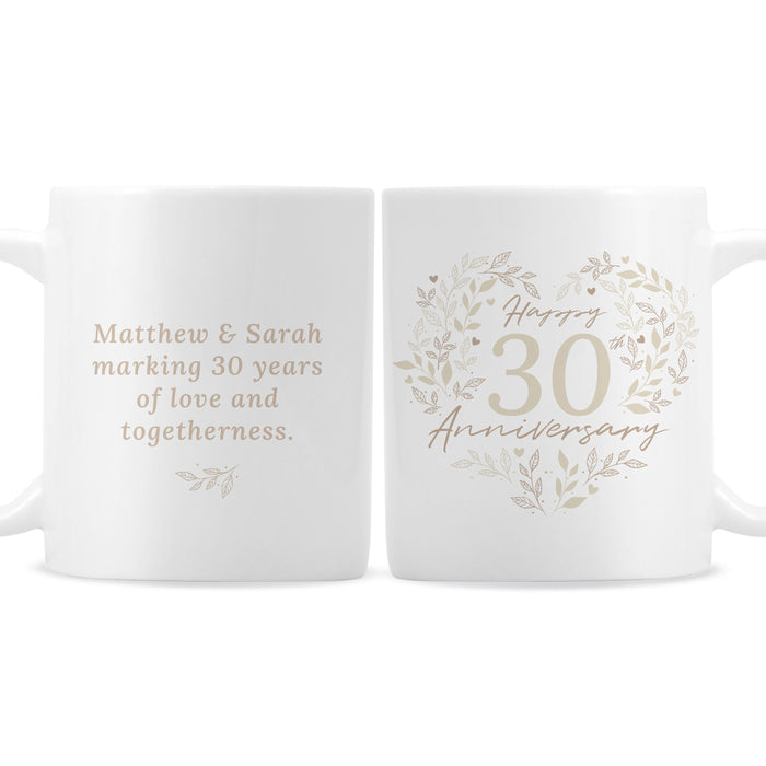 Personalised 30th Pearl Wedding Anniversary Mug - The Gift Cabin UK