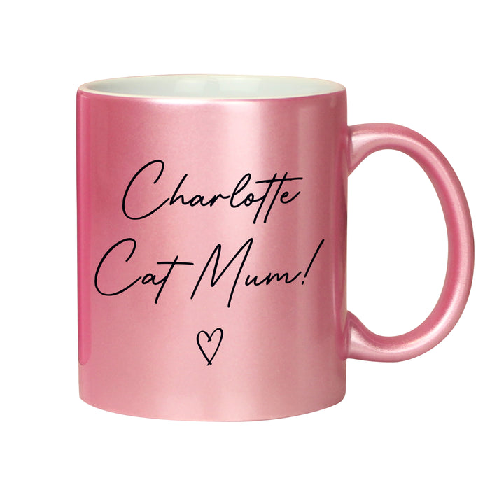 Personalised Pink Glitter Mug - The Gift Cabin UK