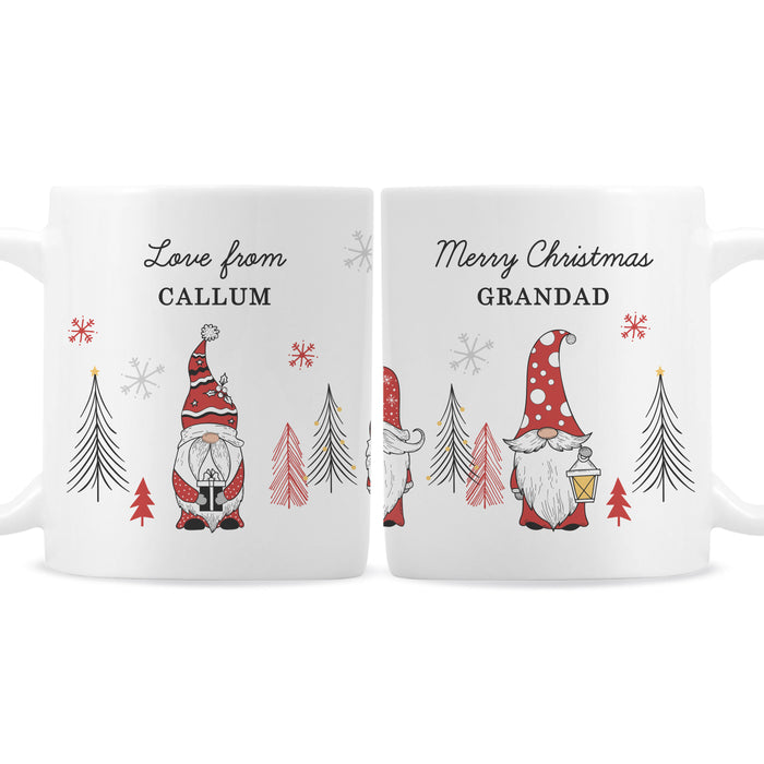 Personalised Christmas Gonk Pattern Mug - The Gift Cabin UK