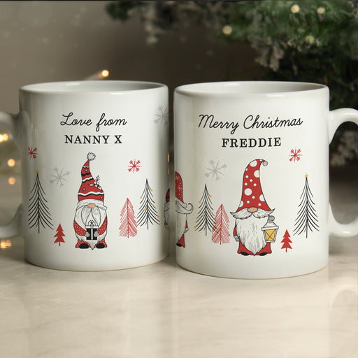 Personalised Christmas Gonk Pattern Mug - The Gift Cabin UK