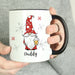 Personalised Gonk Family Black Handled Christmas Mug - Male - The Gift Cabin UK