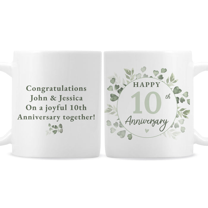 Personalised Botanical Anniversary Mug - The Gift Cabin UK