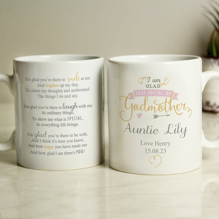 Personalised I Am Glad... Godmother Mug - The Gift Cabin UK