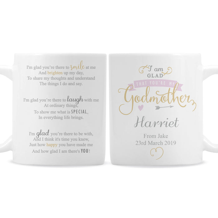 Personalised I Am Glad... Godmother Mug - The Gift Cabin UK