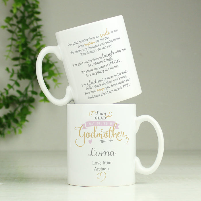 Personalised I Am Glad... Godmother Mug - The Gift Cabin UK