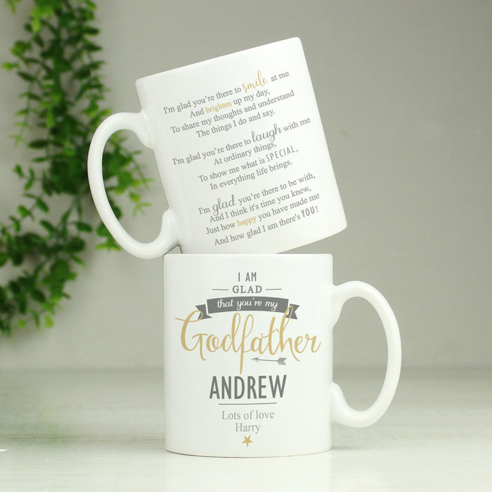 Personalised I Am Glad... Godfather Mug - The Gift Cabin UK