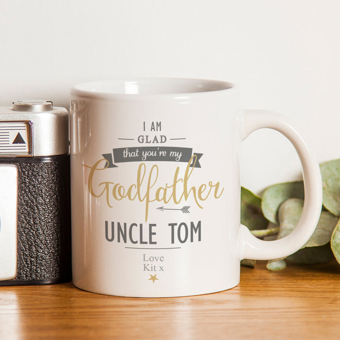 Personalised I Am Glad... Godfather Mug - The Gift Cabin UK