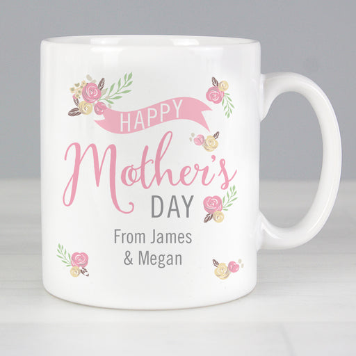 Personalised Floral Bouquet Mothers Day Mug - The Gift Cabin UK