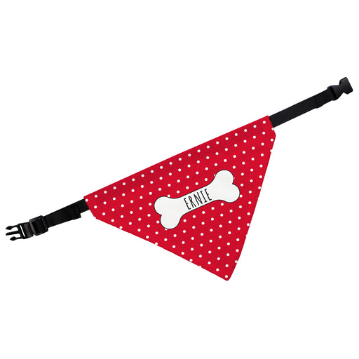 Personalised Red Polka Dot Dog Bandana - The Gift Cabin UK