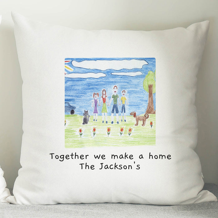 Personalised Childrens Drawing Photo Upload Cushion