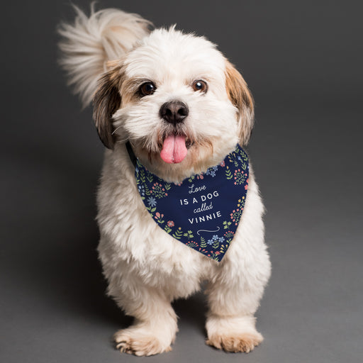 Personalised Floral Dog Bandana - The Gift Cabin UK