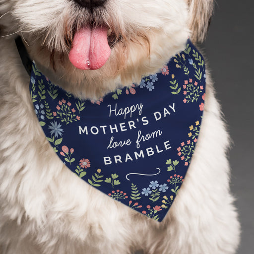 Personalised Floral Dog Bandana - The Gift Cabin UK