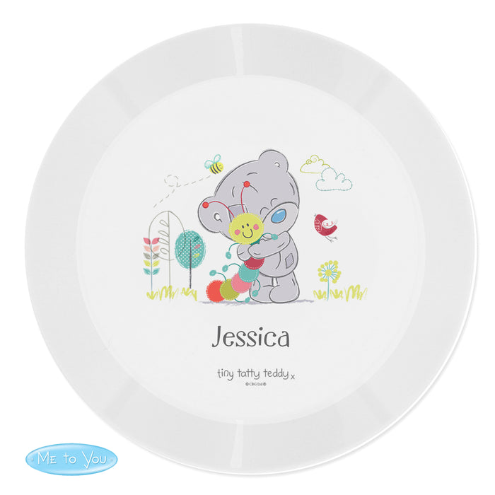 Personalised Tiny Tatty Teddy Cuddle Bug Plastic Plate - The Gift Cabin UK