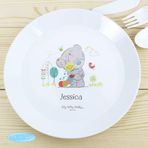 Personalised Tiny Tatty Teddy Cuddle Bug Plastic Plate - The Gift Cabin UK