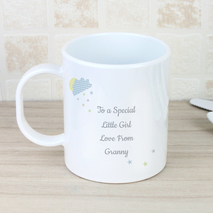 Personalised Hessian Elephant Plastic Mug - The Gift Cabin UK