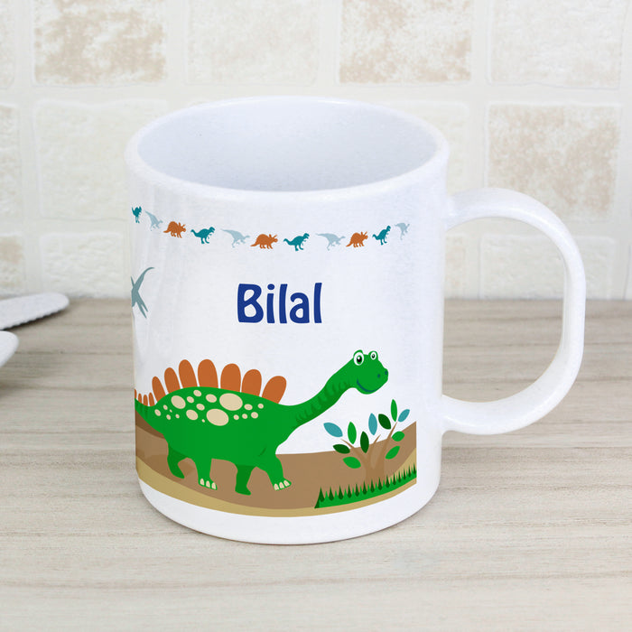 Personalised Dinosaur Plastic Mug - The Gift Cabin UK