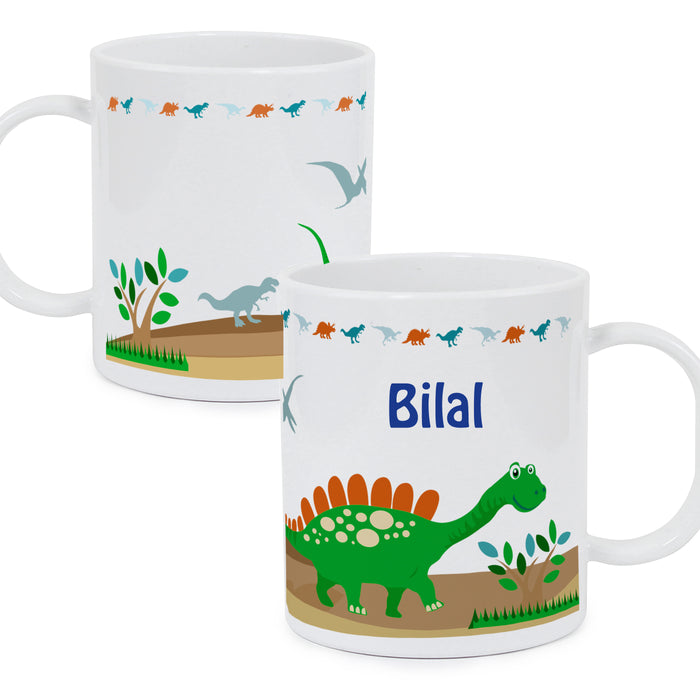 Personalised Dinosaur Plastic Mug - The Gift Cabin UK