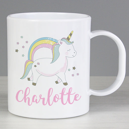 Personalised Baby Unicorn Plastic Mug - The Gift Cabin UK