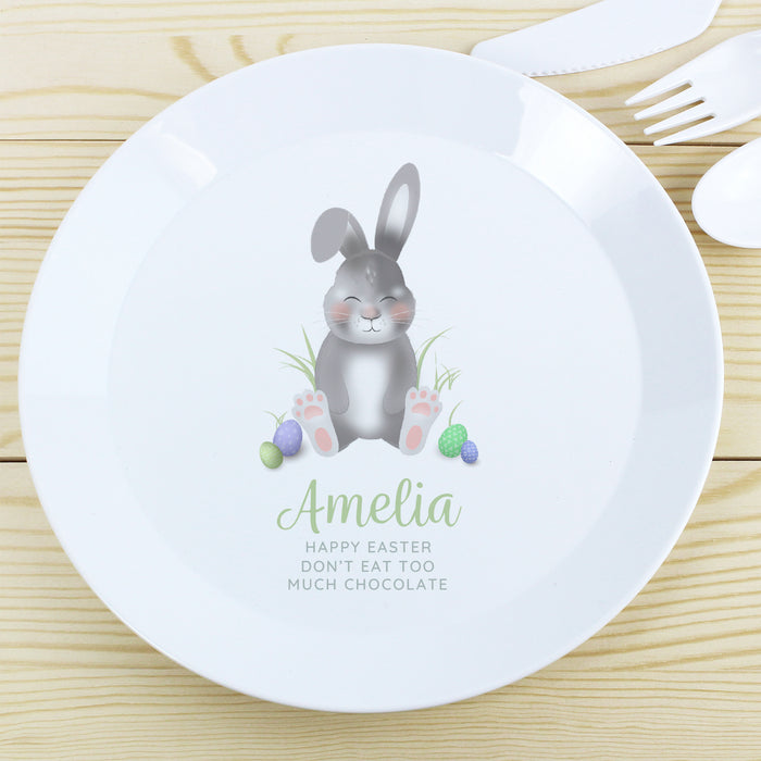 Personalised Easter Bunny Plastic Plate