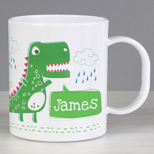 Personalised Be Roarsome Dinosaur Plastic Mug - The Gift Cabin UK