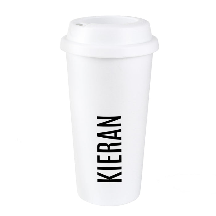 Personalised Name Insulated Reusable Eco Travel Cup