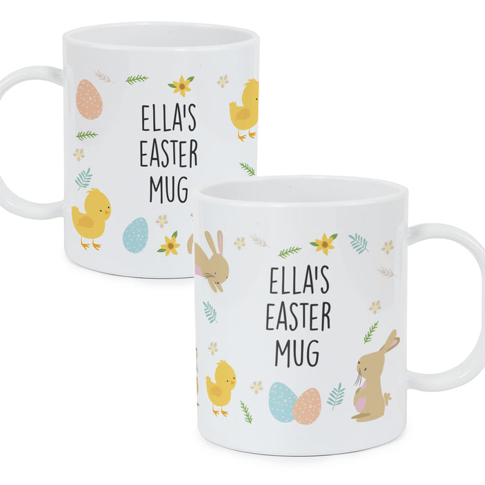 Personalised Easter Bunny Plastic Mug